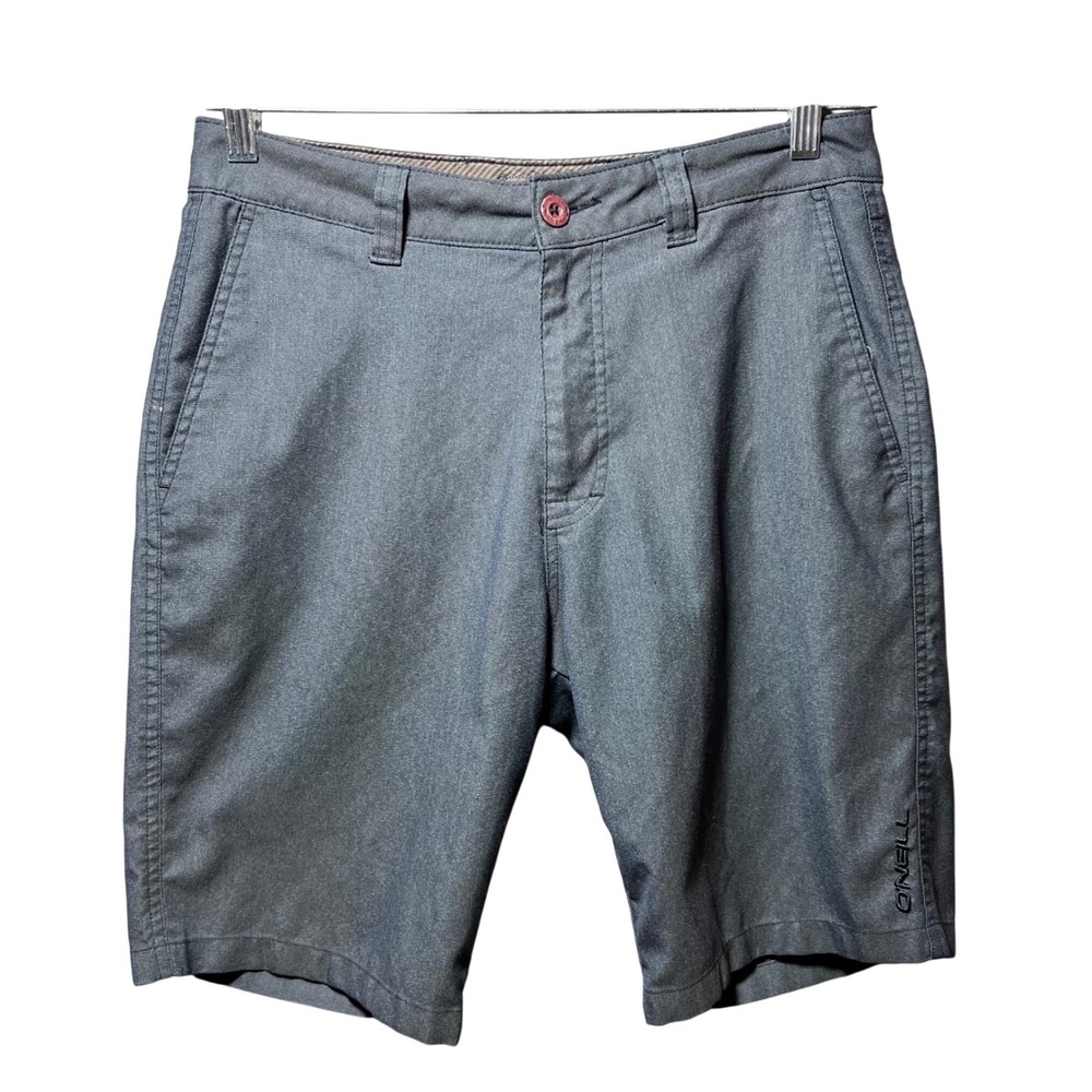 O'Neill Men's Gray Stretch Chino Walk Shorts Casual Skate Surf Size 30 9" inseam
